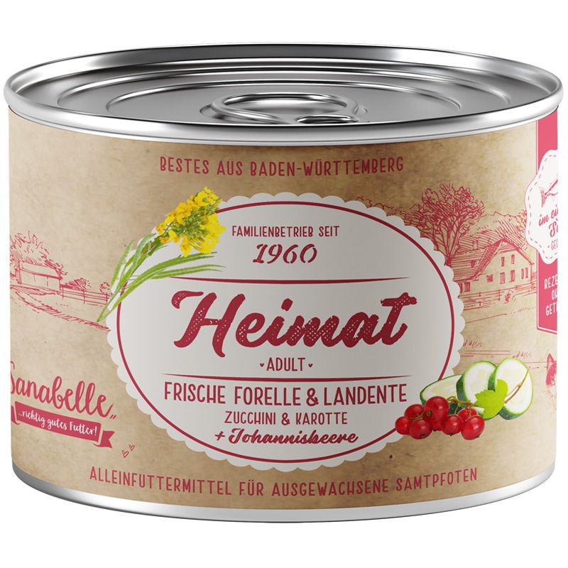 Sanabelle Heimat Dose Adult frische Forelle + Landente 200g
