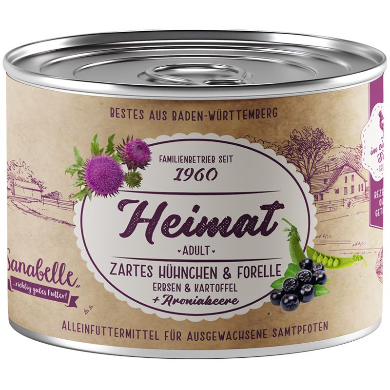 Sanabelle Heimat Dose Adult zartes Hühnchen + Forelle 200g