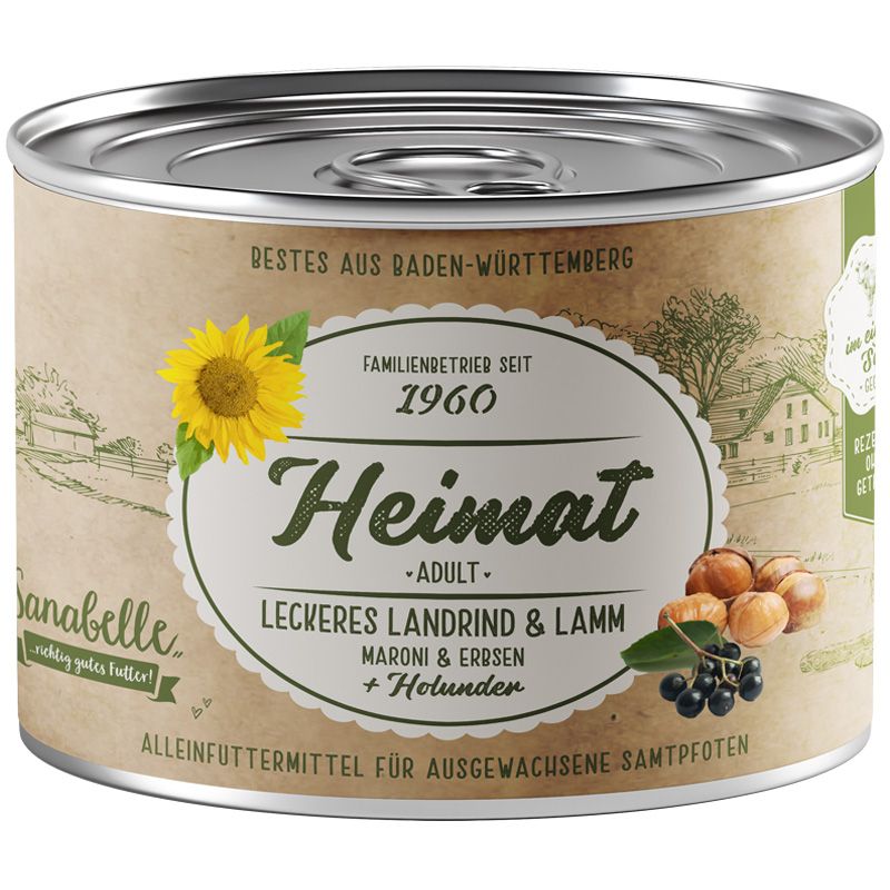 Sanabelle Heimat Dose Adult leckeres Landrind + Lamm 200g