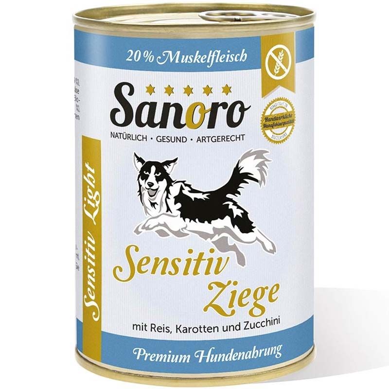 Sanoro Sensitiv Light Ziege mit Bio-Reis + Bio-Karotten 400g