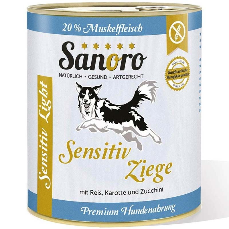 Sanoro Sensitiv Light Ziege mit Bio-Reis + Bio-Karotten 800g