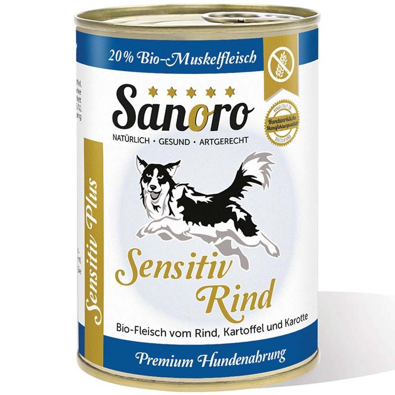 Sanoro Sensitiv Plus Bio-Rind+Bio-Kartoffel+Bio-Karotte 400g