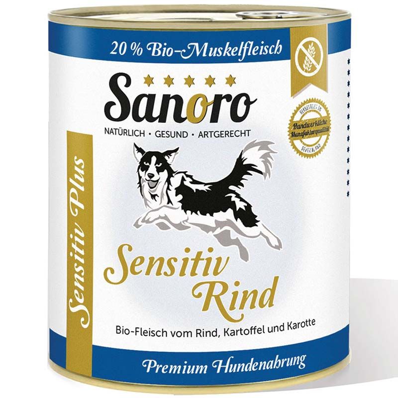 Sanoro Sensitiv Plus Bio-Rind+Bio-Kartoffel+Bio-Karotte 800g