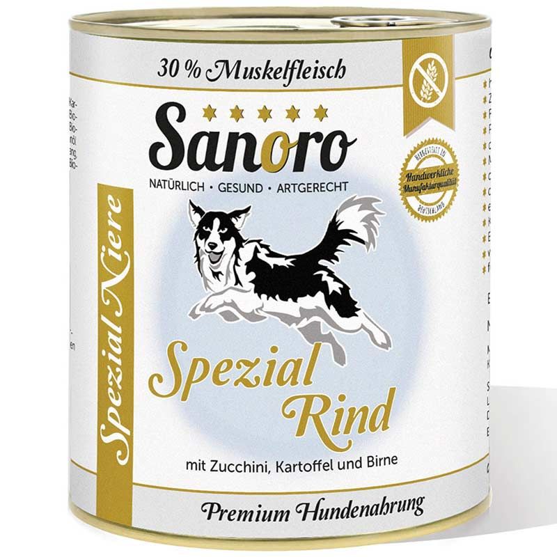 Sanoro Spezial Niere Bio-Rind+Zucchini+Kartoffel+Birne 800g