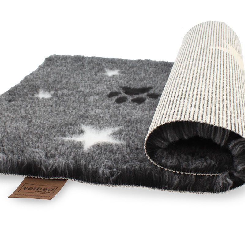 Original Vetbed® Isobed SL anthr. mel. Paws+Stars 150x100cm