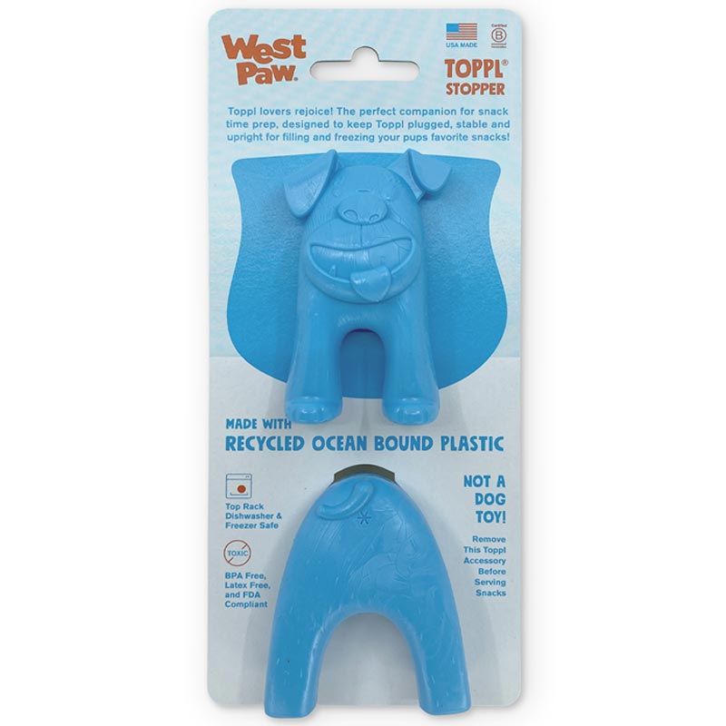 West Paw Hundespielzeug Toppl Stopper, blau, 2 Stück