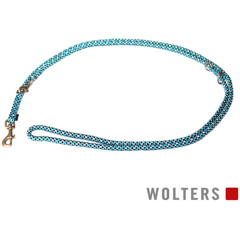 Wolters Führleine Everest reflekt., 200cm x 9mm, aqua/schwar