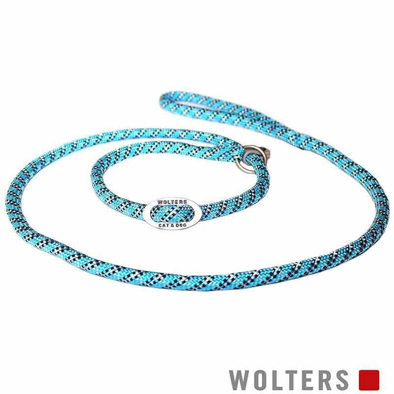 Wolters Moxonleine Everest reflekt.,180cm x 9mm, aqua/schw.